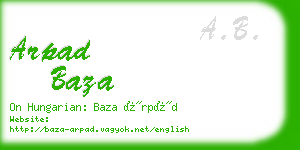 arpad baza business card